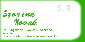 szorina novak business card